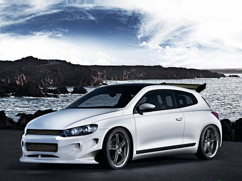 White Sports Car — Dramatic, Photograph, Ocean
