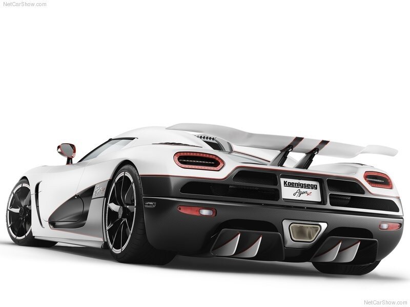 White Sports Car — Dramatic, Photograph, Rear Wing, Carbon Fiber, Taillights