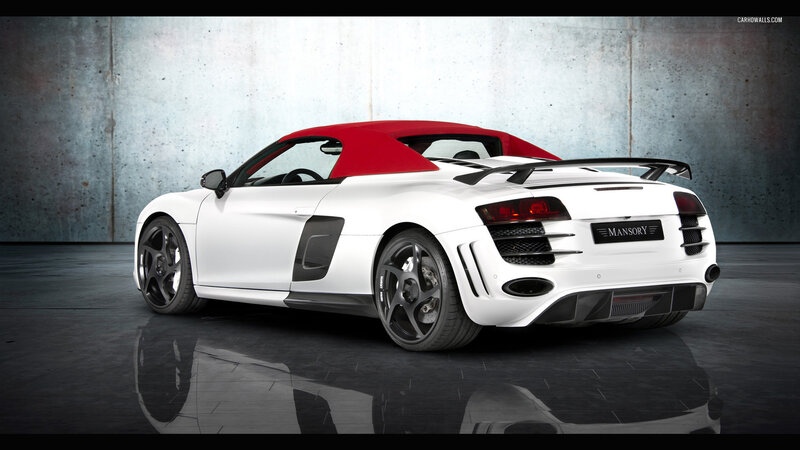 White Sports Car — Dramatic, Photograph, Red Convertible Top