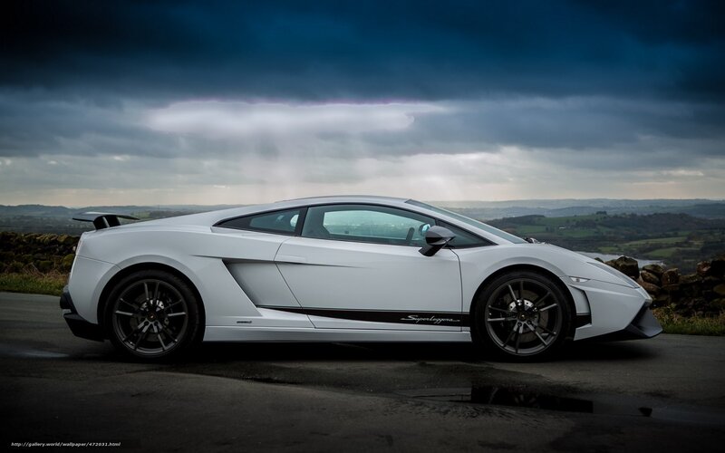 White Sports Car — Dramatic, Photograph, Road, Clouds
