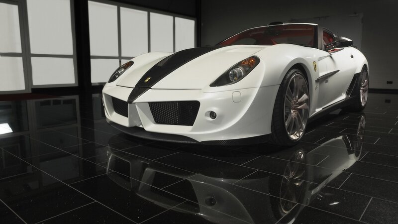 White Sports Car — Dramatic, Photograph, Showroom