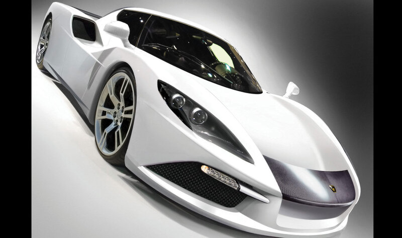 White Sports Car — Dramatic, Photograph