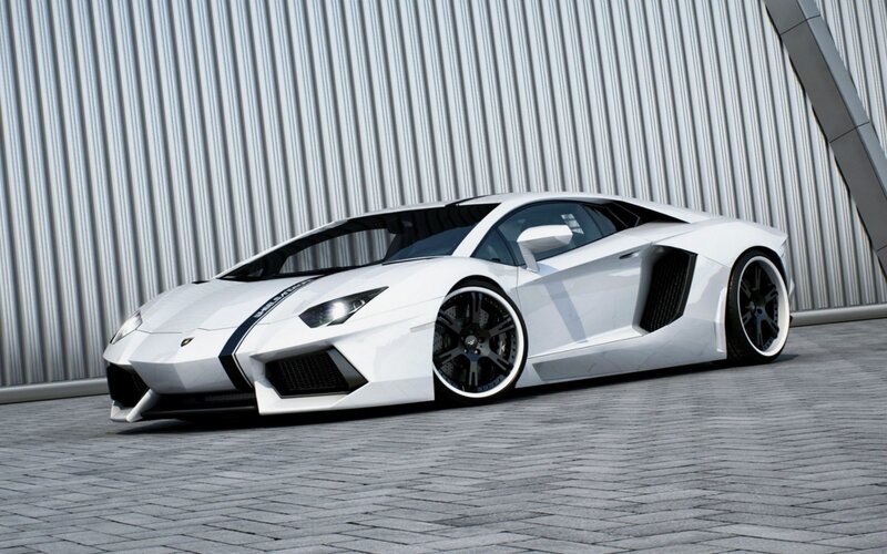 White Sports Car — Dramatic, Photograph, Wall