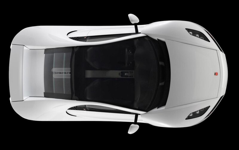 White Sports Car — Dramatic, Photograph, Windows, Side Mirrors