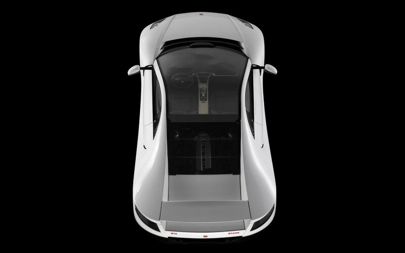 White Sports Car — Dramatic, Photograph, Windshield, Rear Wing