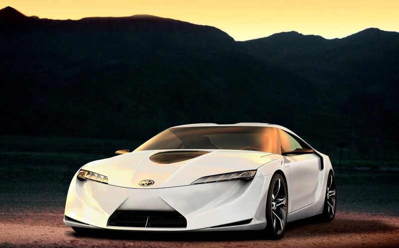 White Sports Car — Dramatic, Sunset, 3d Render, Mountains