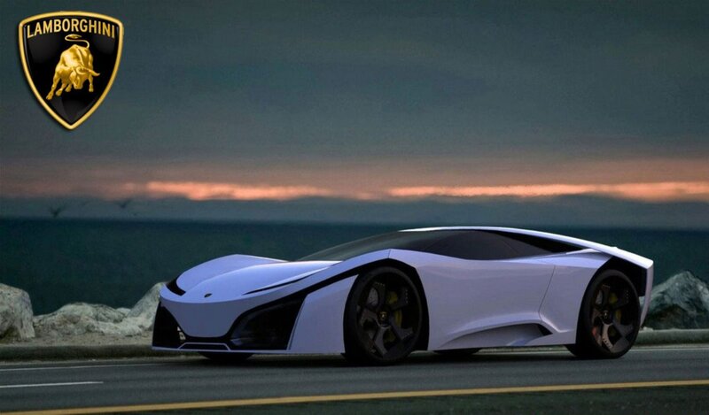White Sports Car — Dramatic, Sunset, 3d Render, Ocean