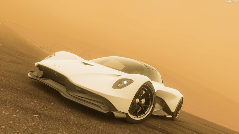 White Sports Car — Dramatic, Sunset, 3d Render, Road, Dust