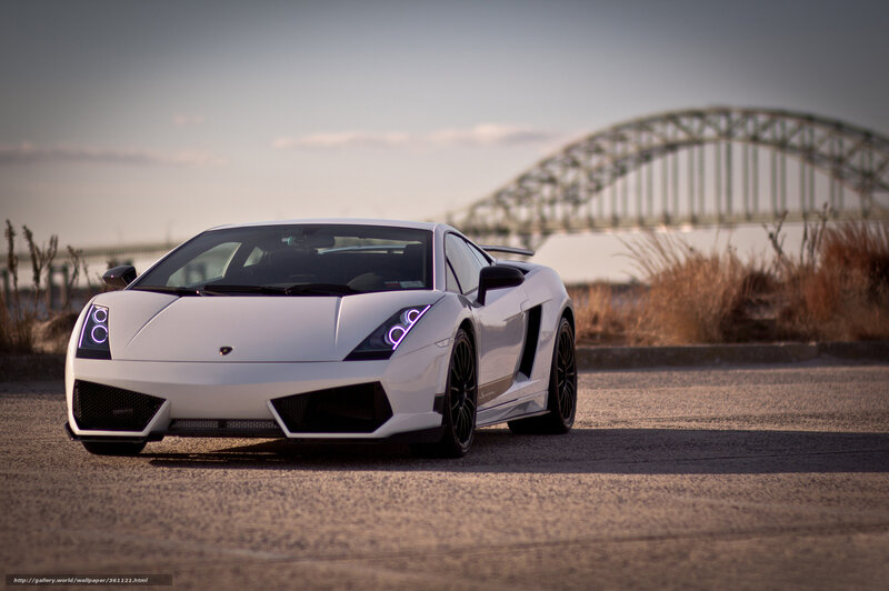 White Sports Car — Dramatic, Sunset, Photograph, Bridge, Dry Grass