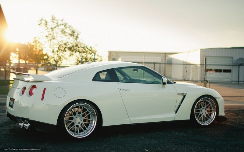 White Sports Car — Dramatic, Sunset, Photograph, Building