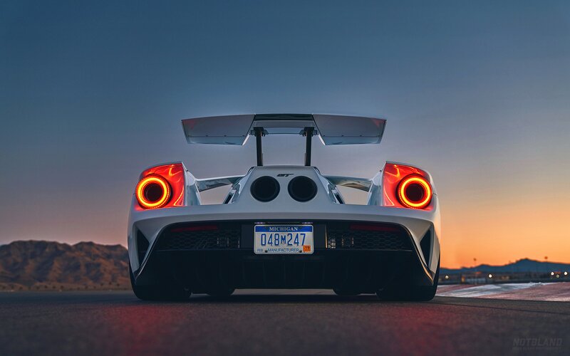 White Sports Car — Dramatic, Sunset, Photograph, Mountains, License Plate