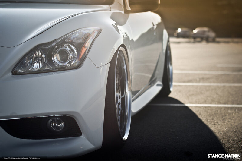 White Sports Car — Dramatic, Sunset, Photograph, Parking Lot, Headlight