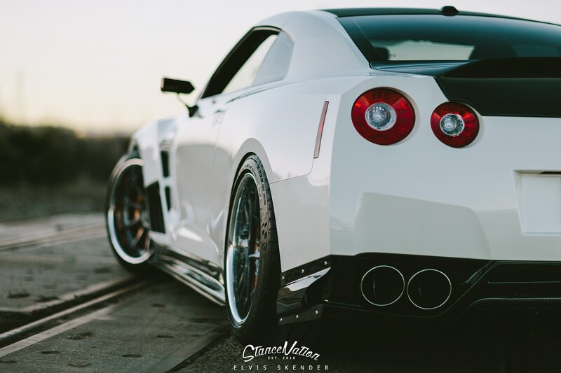 White Sports Car — Dramatic, Sunset, Photograph, Taillights