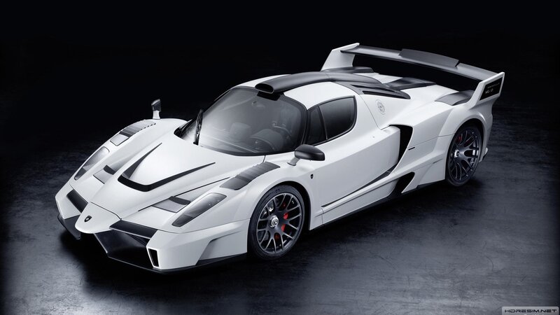 White Sports Car — Dramatic, Wing