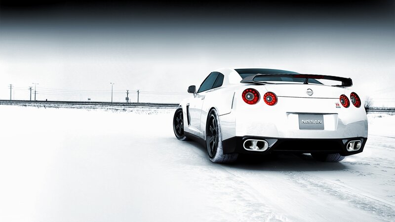 White Sports Car — Dramatic, Winter, Photograph, Snow