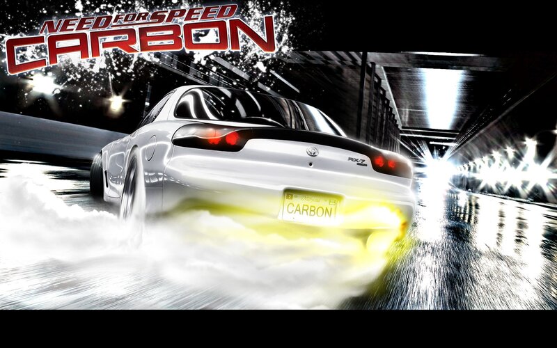 White Sports Car Drifting — Dramatic, Night, Digital Art, Tunnel
