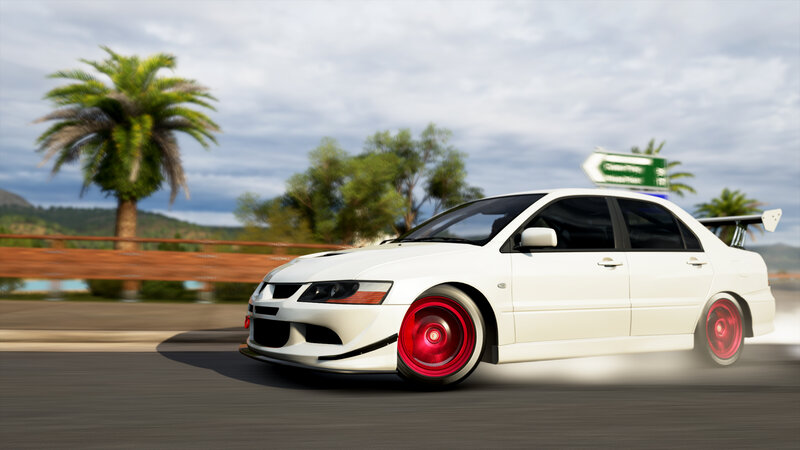 White Sports Car Drifting — Dynamic