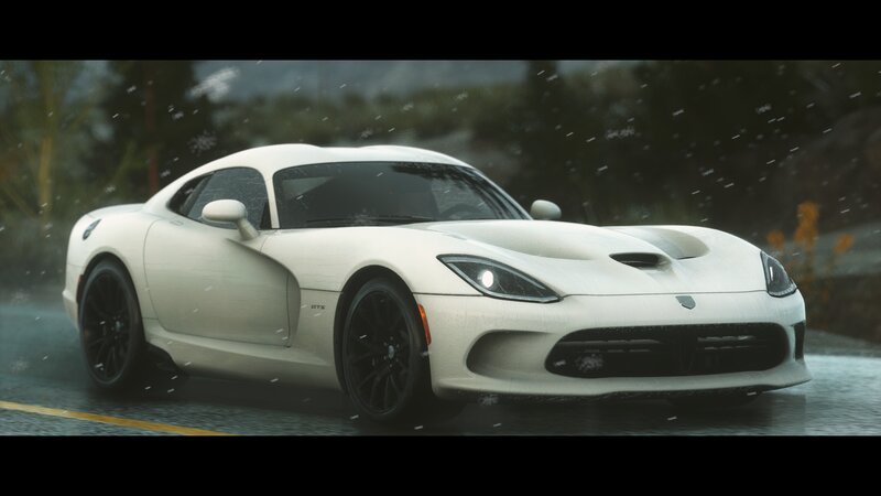 White Sports Car — Driving, 3d Render