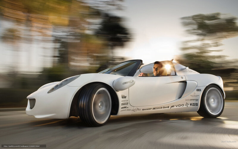 White Sports Car Driving
