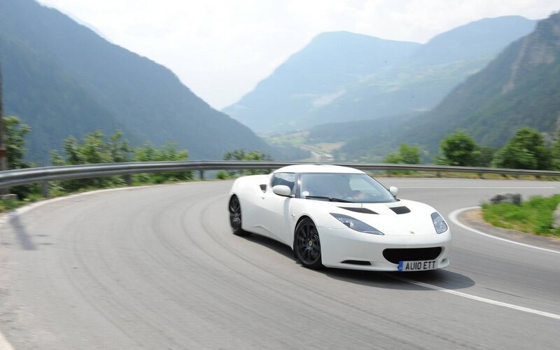 White Sports Car — Dynamic, Afternoon, Photograph, Mountain Road