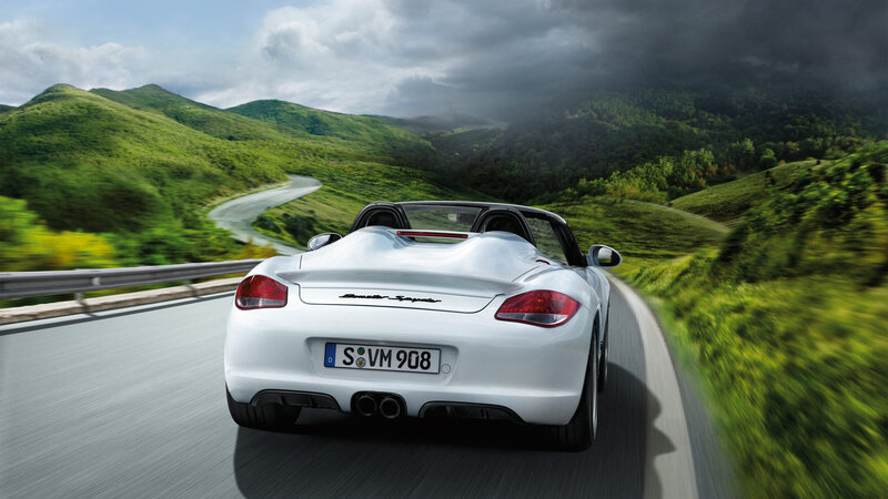 White Sports Car — Dynamic, Afternoon, Photograph, Road, Hills