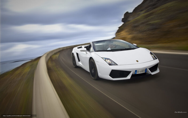 White Sports Car — Dynamic, Afternoon, Photograph, Road, Sea