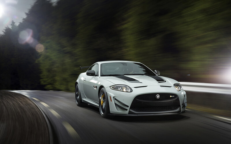 White Sports Car — Dynamic, Afternoon, Photograph, Road, Trees, Guardrail