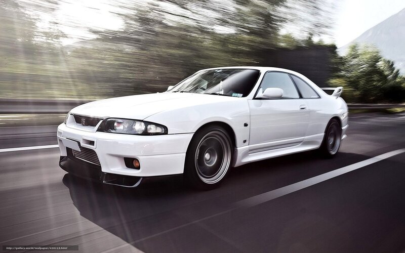 White Sports Car — Dynamic, Afternoon, Photograph, Road, Trees, Mountain