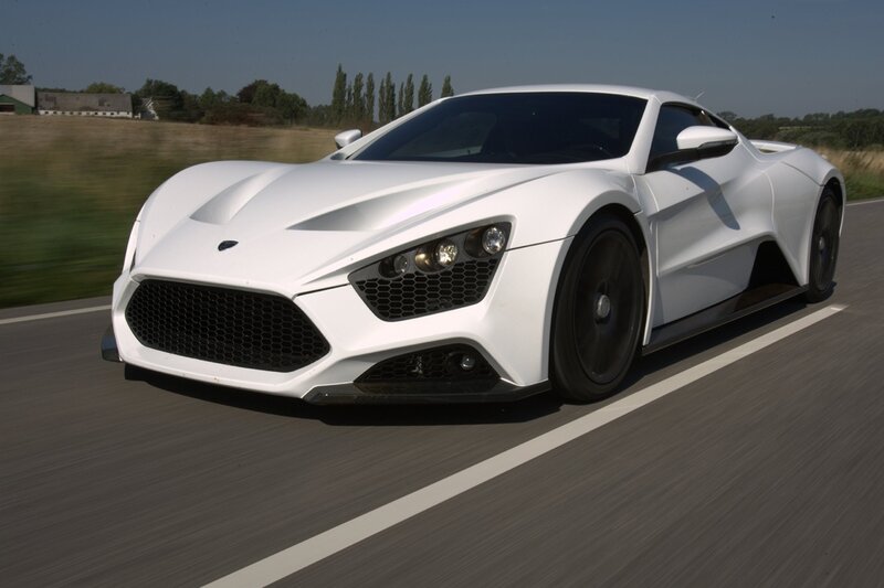 White Sports Car — Dynamic, Afternoon, Photograph, Road, Trees