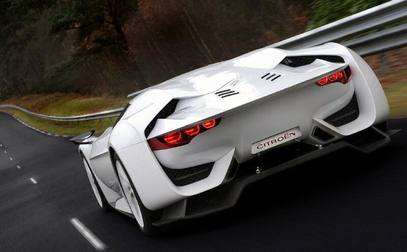 White Sports Car — Dynamic, Afternoon