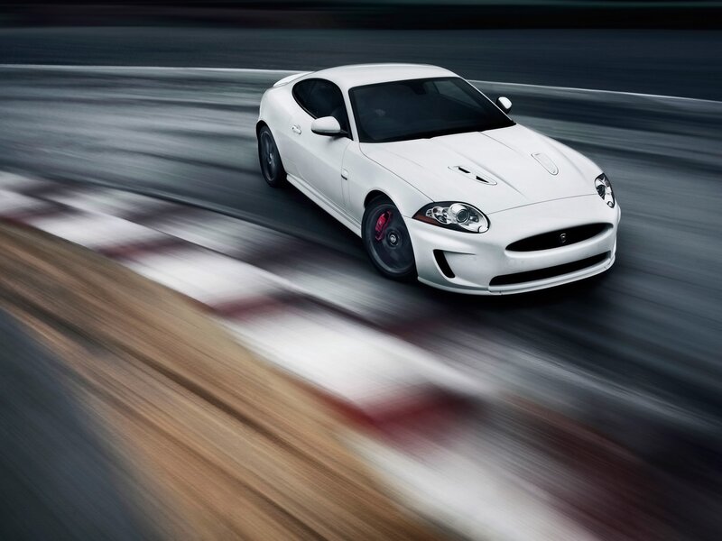 White Sports Car — Dynamic, Photograph, Race Track, Motion Blur, Black