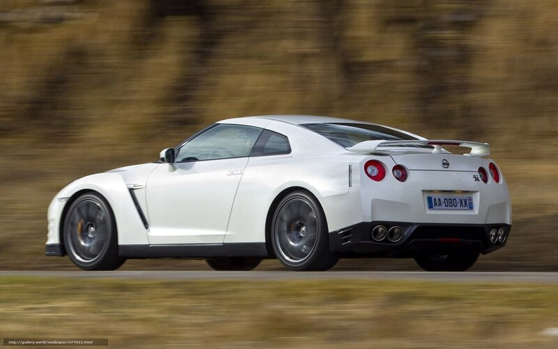 White Sports Car — Dynamic, Photograph, Road, Trees, Black, Brown