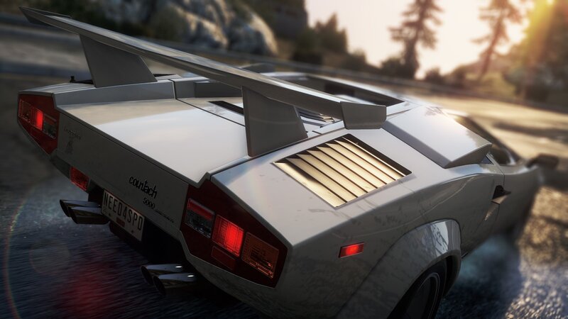 White Sports Car — Dynamic, Sunset, 3d Render, Road