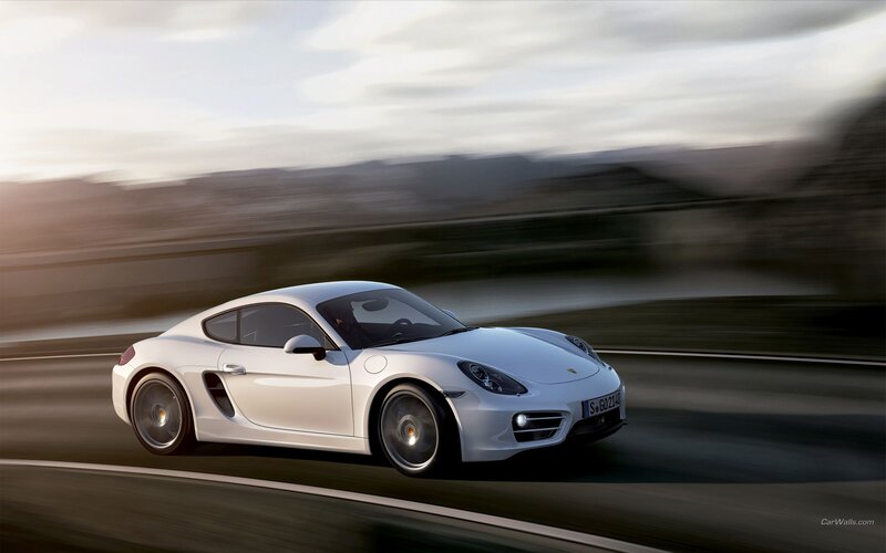 White Sports Car — Dynamic, Sunset, Photograph, Road, Sky, Black