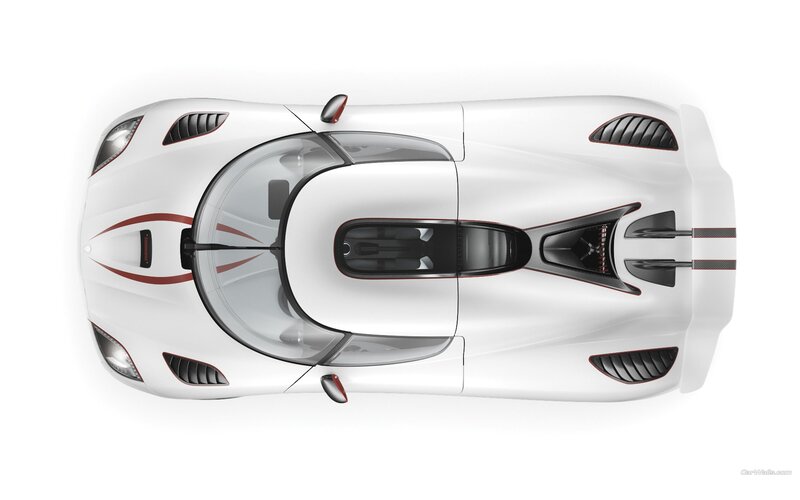 white sports car from above