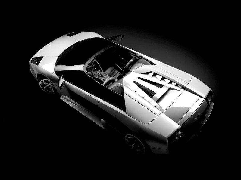 white sports car from above