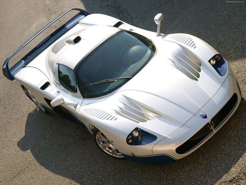 white sports car from above