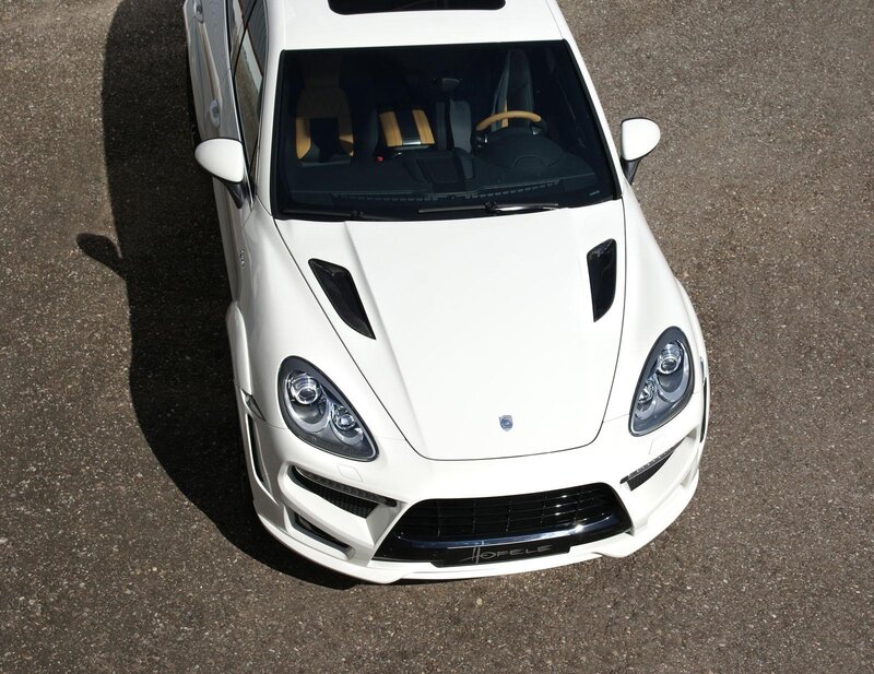 white sports car from above
