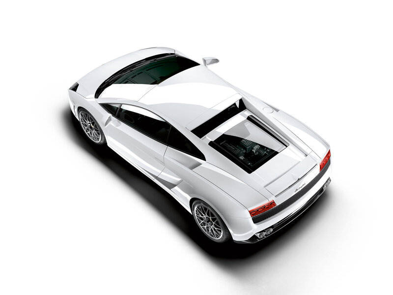 white sports car from above