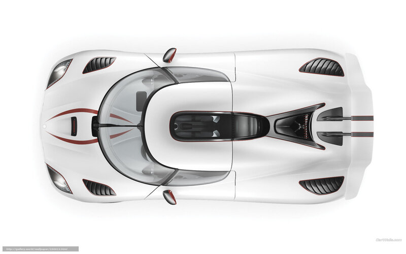 white sports car from above