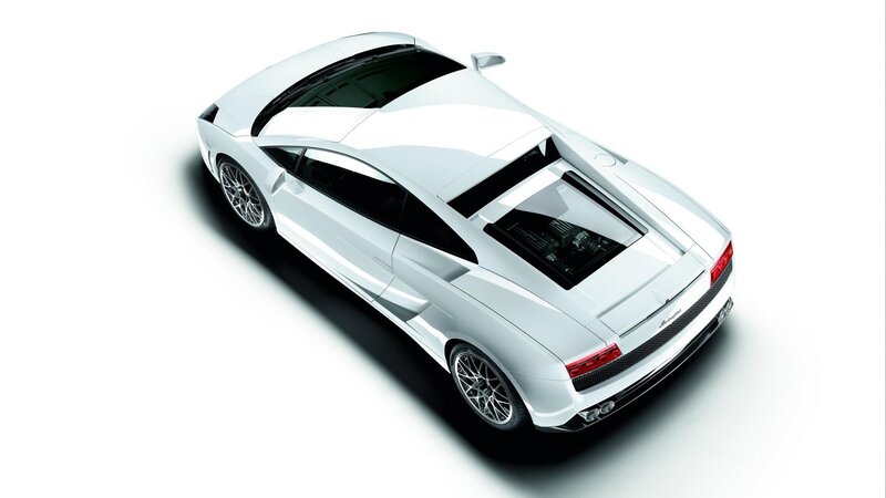 white sports car from above