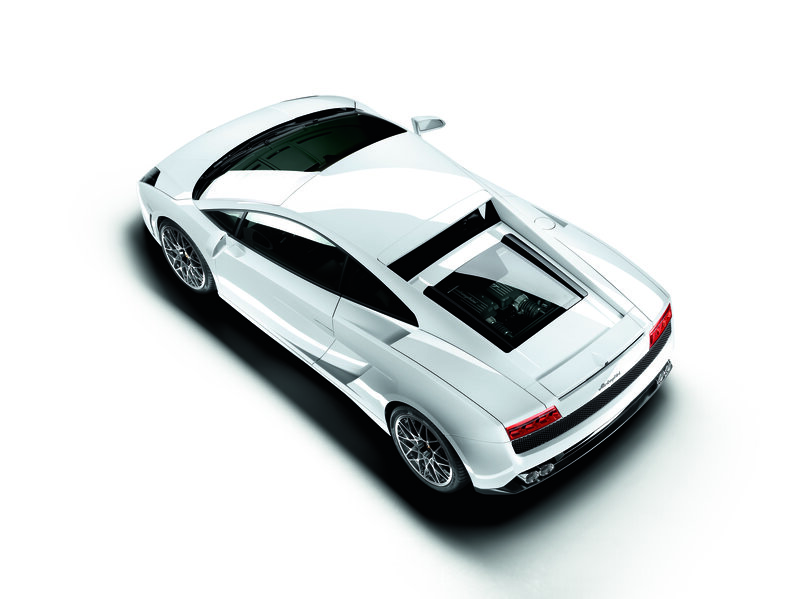 white sports car from above