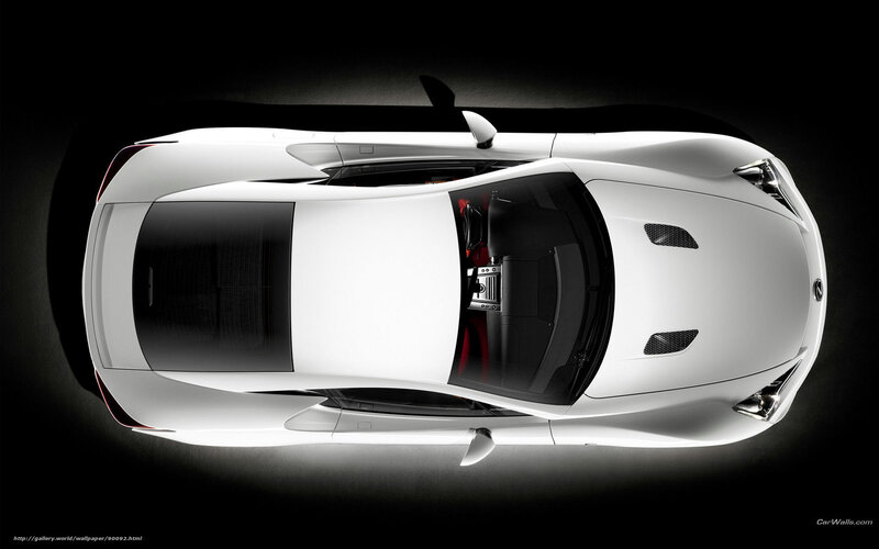 white sports car from above