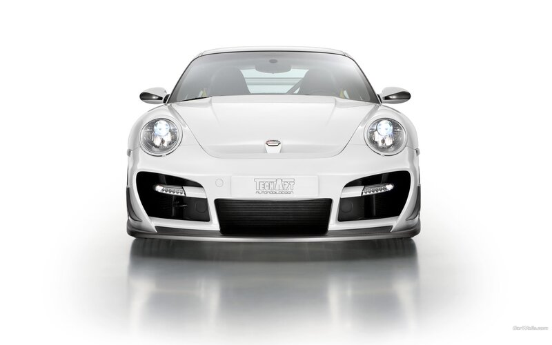 White Sports Car — Front Bumper