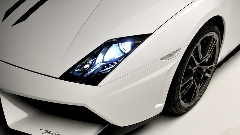 White Sports Car Front — Dramatic, Photograph