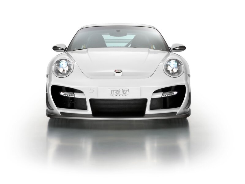 white sports car front view