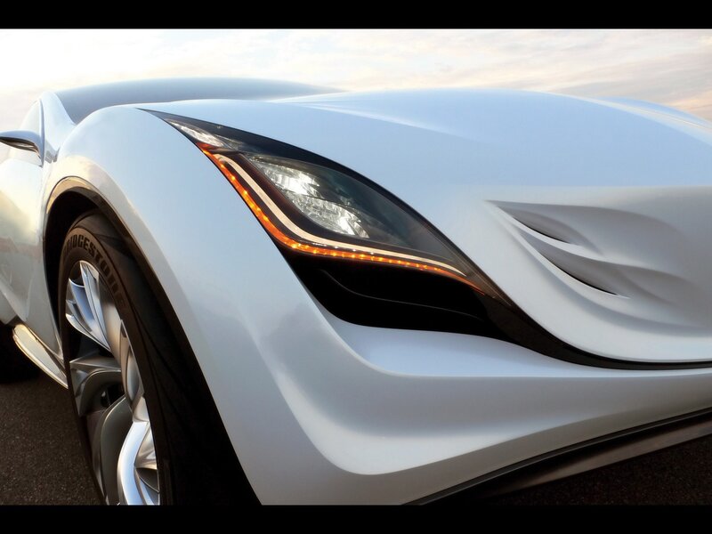 White sports car front view