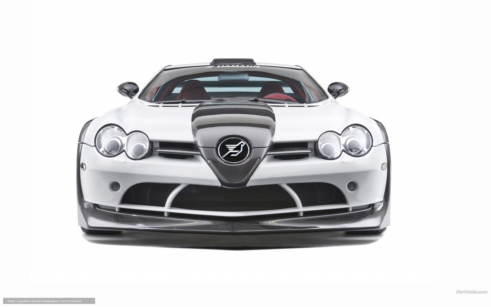 white sports car front view