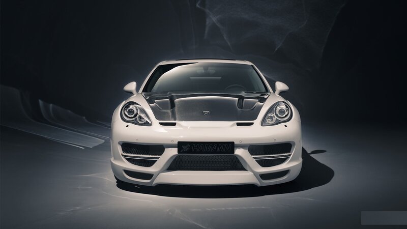 white sports car front view