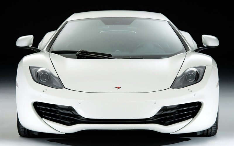 white sports car front view